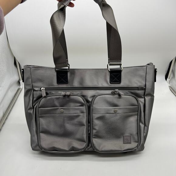 IHKWIP Cargo Catchall Tote with Two Crossbody Straps Gray Color - Picture 2 of 12